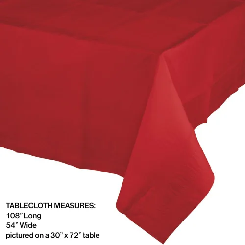 Miniatura 2 de Creative Converting 711031 - Mantel polilizado, color rojo clásico