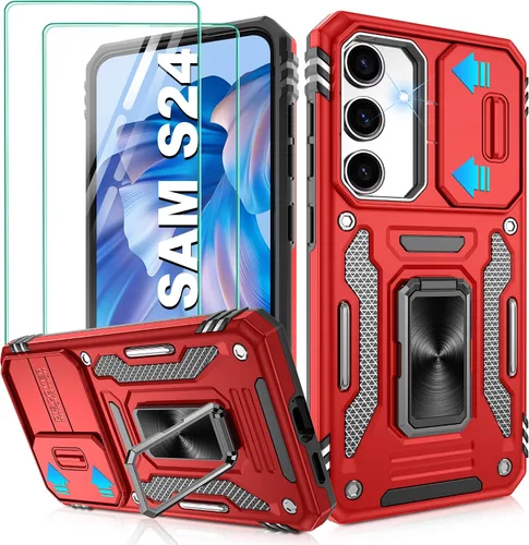 Miniatura 45 de Gritup para Samsung Galaxy S22 Funda con protectores de pantalla HD de 2 paquetes y cubierta deslizante para la cámara, protección contra caídas