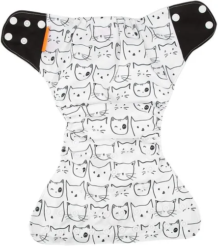 Miniatura 7 de 4 fundas para pañales de bebé, lavables y reutilizables, cómodas, suaves, secas y transpirables, tamaño ajustable (1#)