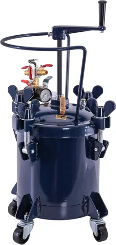 Miniatura 8 de TCP Global Commercial: Tanque de pintura en aerosol a presión de 5 galones con agitador de mezcla impulsado manualmente