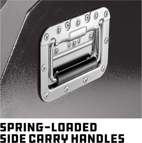 Miniatura 8 de Powerbuilt 240102 - Caja de herramientas portátil inclinada frontal de 26 pulgadas, acero de calibre 16, tapa magnética con cerradura resistente a