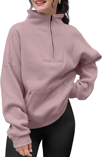 Miniatura 2 de Trendy Queen Sudaderas con media cremallera, sudaderas con capucha de gran tamaño, suéteres de otoño 2023 Y2K ropa de invierno