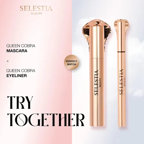 Miniatura 6 de SELESTIA BEAUTY Lápiz delineador líquido negro Queen Cobra – Larga duración – Secado rápido, sin descamación – Aplicador fino y color intenso