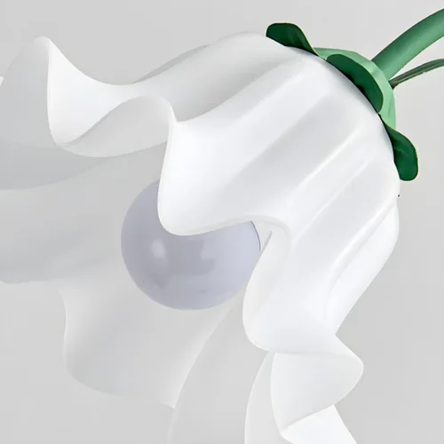 Miniatura 7 de RUNNUP Lámpara de pie moderna, lámpara alta con forma de flor de 1 luz con pantalla acrílica, lámpara alta para sala de estar, dormitorio, Negro