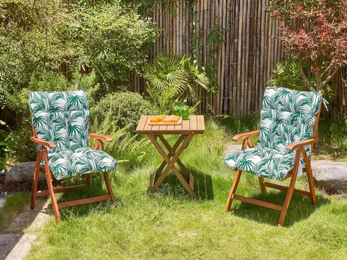 Miniatura 2 de ARTPLAN Adirondack - Cojín para silla de exteriores, cojín de mimbre grueso con respaldo alto y lazos para muebles de patio, 44 x 21 x 4 pulgadas, 1