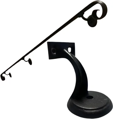 Miniatura 2 de Soporte de pasamanos, hierro fundido, pasamanos de escalera, resistente, soldado, soporte de montaje, juego de 3