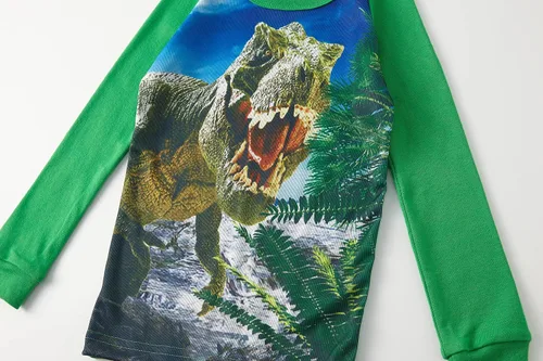 Miniatura 2 de Pijamas para niños, dinosaurio, cohete, espacio, 4 piezas, conjunto de ropa de dormir de 2 a 12 años