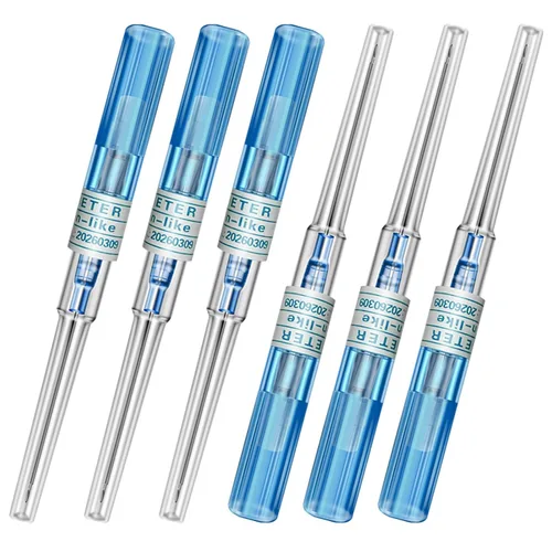 Miniatura 18 de 20G Agujas para piercing con catéter - 6 piezas de agujas para perforación, agujas huecas para catéter para oreja, nariz, ombligo, pezón, labio