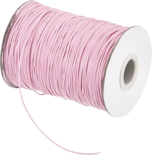 Miniatura 32 de MECCANIXITY Cordón encerado de poliéster encerado de 0.031 in, cuerda de cera de 175 yardas para hacer pulseras, collares, cuentas, joyería y Caqui