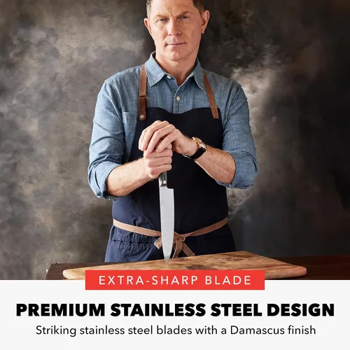 Miniatura 2 de GreenPan x Bobby Flay - Cuchillo de chef de 8 pulgadas con funda, hoja de acero inoxidable de alta calidad, herramienta de cocina de corte