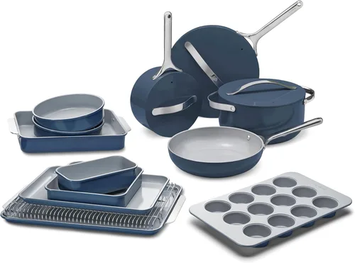 Miniatura 9 de Caraway Juego de 23 utensilios de cocina de cerámica antiadherente y utensilios para hornear, ollas, sartenes, tapas, bandejas para hornear