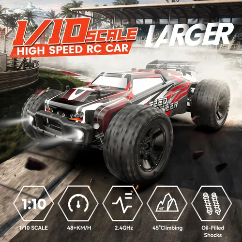 Miniatura 6 de DEERC 9206E DIY Carcasa Extra - Auto RC grande a escala 1:10, 30+ mi/h, auto de control remoto de alta velocidad grado hobby para adultos y niños