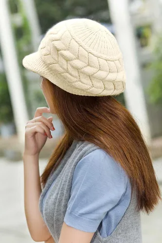 Miniatura 7 de Hindawi gorro de lana caliente de invierno para mujer gorra esquí de lana con visera