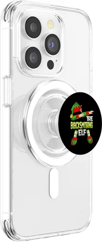 Miniatura 3 de Dabbing Elf Christmas Blacksmith The Blacksmithing Elf PopSockets MagSafe PopGrip for iPhone