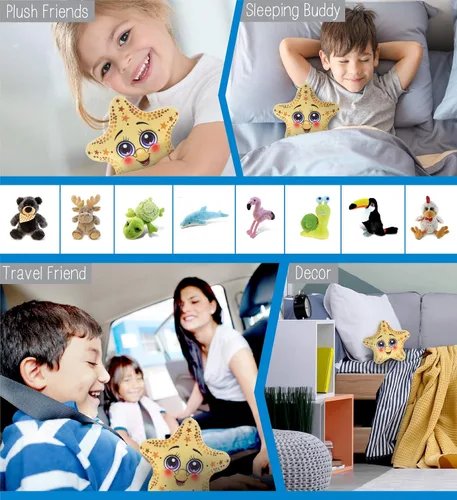 Miniatura 4 de DolliBu Juguete de peluche de estrella de mar amarilla, regalo de estrella de mar para niños y adultos, lindos animales de peluche para niños