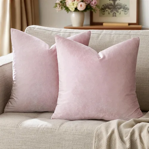 Miniatura 33 de Fundas de almohada GIGIZAZA decorativas de 20 x 20 pulgadas, juego de 2 fundas de almohada color taupe cuadradas para sofá, fundas de almohada Gris