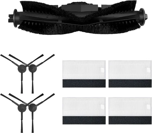 Paquete de 9 accesorios de repuesto para robot aspirador Lubluelu SL60D, 1 cepillo principal, 4 cepillos laterales, 4 filtros Set2