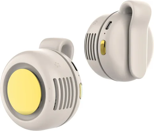 Miniatura 7 de Mini ventilador sin aspas con clip, ventilador personal portátil de 3 velocidades con USB-C, para cintura, bolsa y cuello (verde)