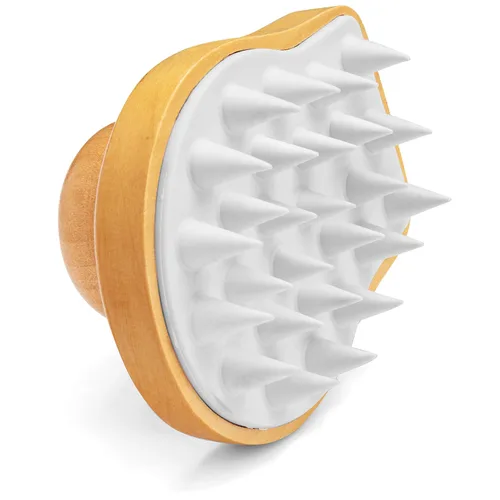 Miniatura 4 de GranNaturals Cepillo limpiador de champú de madera, masajeador de cuero cabelludo de ducha para hombres y mujeres, exfoliante de cabeza con cerdas