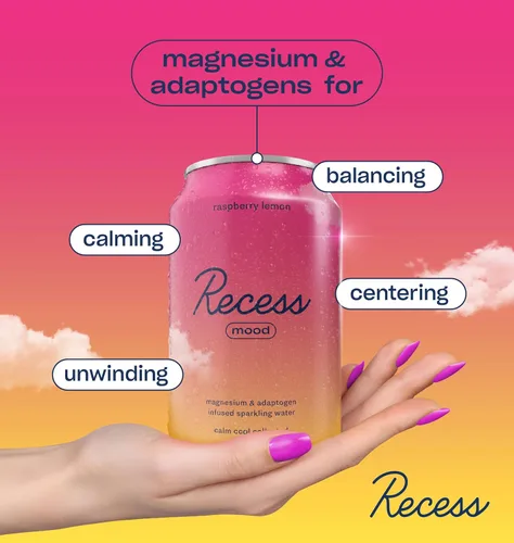 Miniatura 33 de Recess Mood - Bebida calmante con suplemento de magnesio, 12 onzas (Vainilla Naranja, paquete de 12)