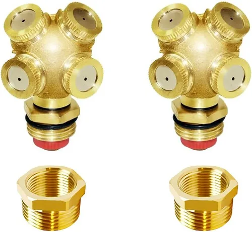 Miniatura 8 de Joywayus Boquilla rociadora de latón de 1 orificio, rociadores de jardín, 1/2 pulgada, conector de riego macho NPT de 1/2 pulgada, rociadores