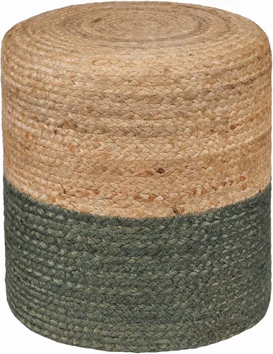 Miniatura 10 de REDEARTH · Puf otomano de pie en forma de cubo - Puf trenzado de yute para sentarse, reposapiés para sala de estar, dormitorio, guardería, patio