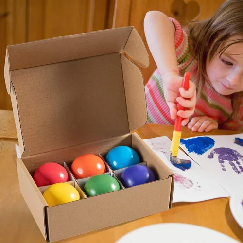 Miniatura 7 de Bolas Montessori de madera arcoíris de 1.8 pulgadas, juguetes de bolas de madera coloridas/pastel/natural para niños pequeños y bebés