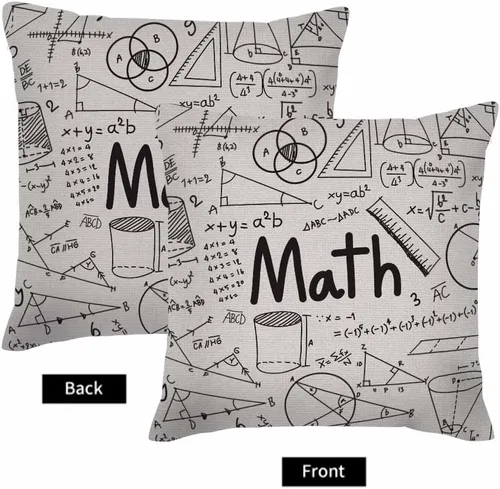 Miniatura 6 de Husandy - Fundas de almohada con fórmulas geométricas, teoría matemática y fórmula matemática, ecuación, garabato, escritura a mano, icono en funda