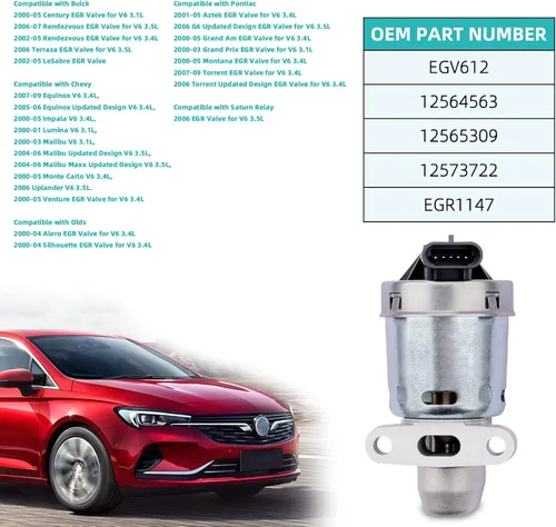 Miniatura 4 de AULINK Válvula EGR EGV612 (3.1 3.4 3.5L) 12564563 para Buick 2000-2007 Rendezvous Century Terraza, Chevy Equinox Malibu Impala Lumina Venture Monte