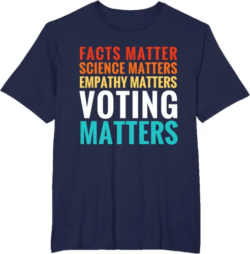 Miniatura 43 de Facts Matter Science Matters Voting Matters - Camiseta demócrata liberal, Negro, S