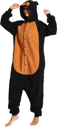 Mameluco de oso para adultos, pijama de una sola pieza, para cosplay, ropa de dormir de animales, disfraz para mujeres y hombres