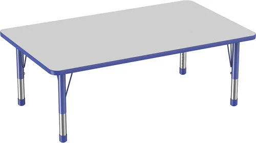 Miniatura 9 de FDP - Mesa rectangular para actividades escolares y aulas (24 x 36 pulgadas), patas gruesas para niños pequeños, altura ajustable de 15 a 24