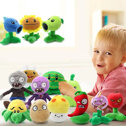 Miniatura 6 de Maikerry 14 piezas de conjuntos de peluches PVZ, juguetes de peluche, figuras suaves, excelentes regalos de cumpleaños para niños y niñas