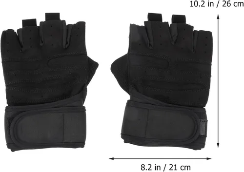 Miniatura 2 de BESPORTBLE 1 par de guantes deportivos para hombre, guantes de entrenamiento al aire libre, guantes de mano para hombres guantes de entrenamiento