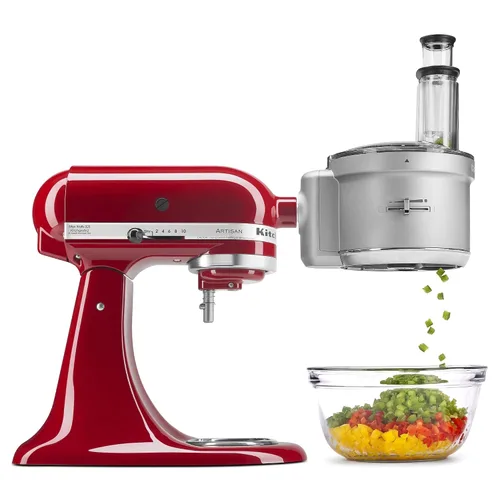 Miniatura 2 de KitchenAid Spiralizer Plus - Accesorio con cáscara, núcleo y rebanada, accesorio para procesador de alimentos plateado y KSM2FPA, kit de corte