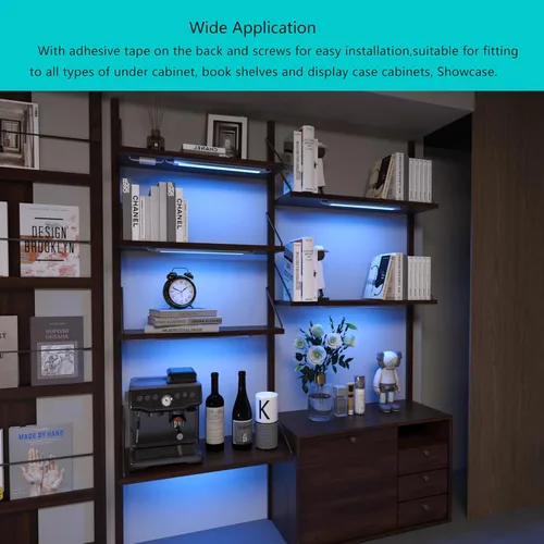 Miniatura 6 de Tira de luces inteligentes para debajo del gabinete, color blanco y cambio de color, regulable, funciona con la aplicación de teléfono inteligente