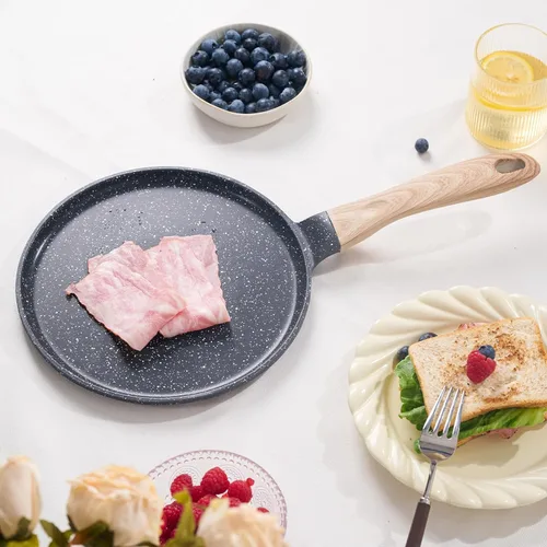 Miniatura 9 de JEETEE Sartén para Crepes Antiadherente, Plancha Comales Para Tortillas de 11 Pulgadas para Estufa, Sartén Plana para Panqueques con Revestimiento