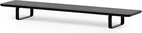 Oakywood Soporte doble para monitor, hecho a mano en la UE, elevador de madera natural, accesorios para laptop, capacidad de 220 libras, 41.3 x 9