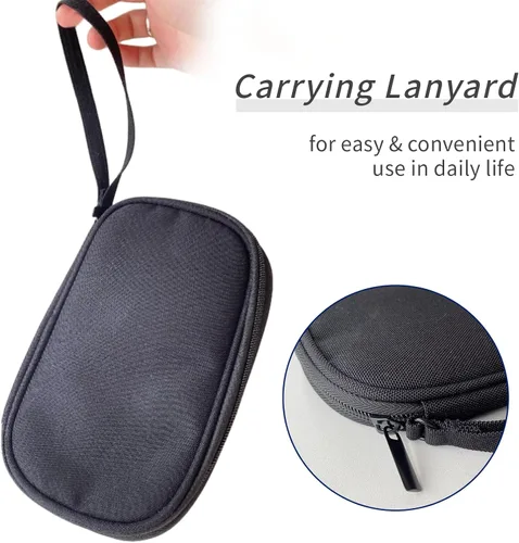 Miniatura 5 de Funda organizadora de artículos electrónicos, organizador de cables, bolsa de tecnología de viaje esenciales, adecuada para cargador, cable, Negro