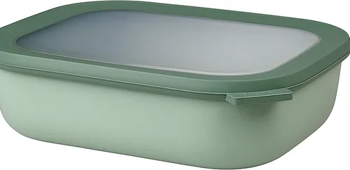 Miniatura 8 de Mepal Cirqula - Recipiente circular rectangular para almacenar y servir alimentos de 101.4 fl oz / 101 onzas con tapas transparentes, perfecto