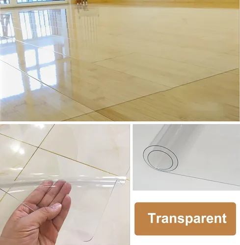 Miniatura 5 de Camino de piso de plástico de vinilo transparente para suelos duros, protector de alfombra de pelo bajo impermeable, para uso en interiores