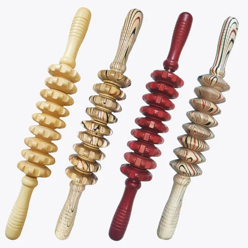 Miniatura 7 de Herramientas de masaje de terapia de madera, rodillo de masaje manual para esculpir el cuerpo, kit de maderoterapia, masajeador de celulitis