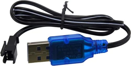 Miniatura 4 de Blomiky Paquete de 2 cables de carga de batería de litio de 3.7 V con enchufe negro SM-2P para algún tipo de mini RC anfibio acrobacias