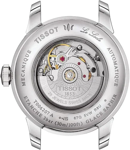 Miniatura 4 de c Le Locle reloj automático negro madre perla diamante Dial señoras T0062071112600