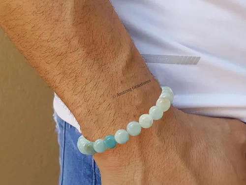 Miniatura 33 de Amazing Gemstone Pulsera de cristal para mujeres y hombres, pulsera de cristal curativo de protección, pulsera elástica con cuentas de piedras
