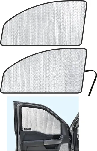 YelloPro - Parasol para ventana lateral para asiento delantero (juego de 2) ajuste personalizado para Ford F-150 F150 2021 2022 2022 2023 2024 2025