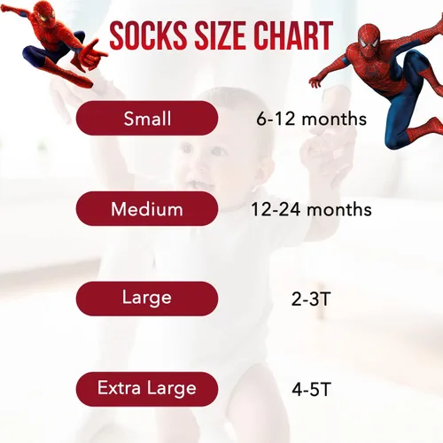 Miniatura 6 de Marvel Calcetines Spiderman Grip, paquete de 10, niños pequeños, longitud al tobillo, multicolor, S