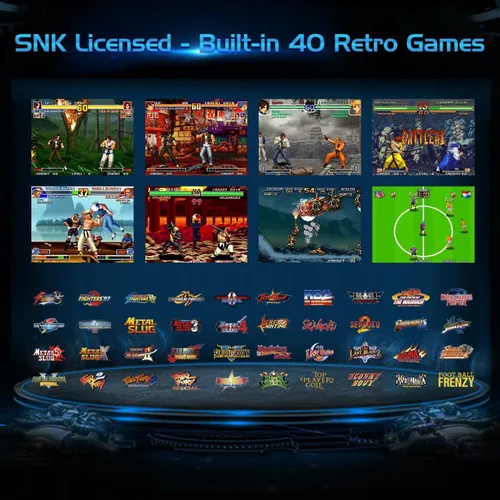 Miniatura 2 de UNICO Handheld Game Console, Portable Pocket Player, Pre-Loaded 40 SNK Classic Games, Including King of Fighters, Metal Slug, etc., 4" IPS Screen