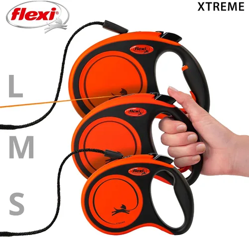 Miniatura 6 de FLEXI Xtreme - Correa retráctil para perros grandes de hasta 121 libras a 26 pies, naranja/negro, correa para caminar para mascotas sin enredos