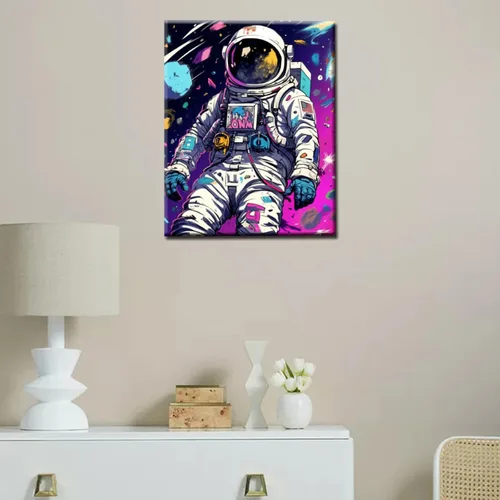 Miniatura 3 de Tucocoo Graffiti Astronauta - Pintura por números para adultos, espacio exterior, astronauta, pintura al óleo digital, pintura acrílica, kits